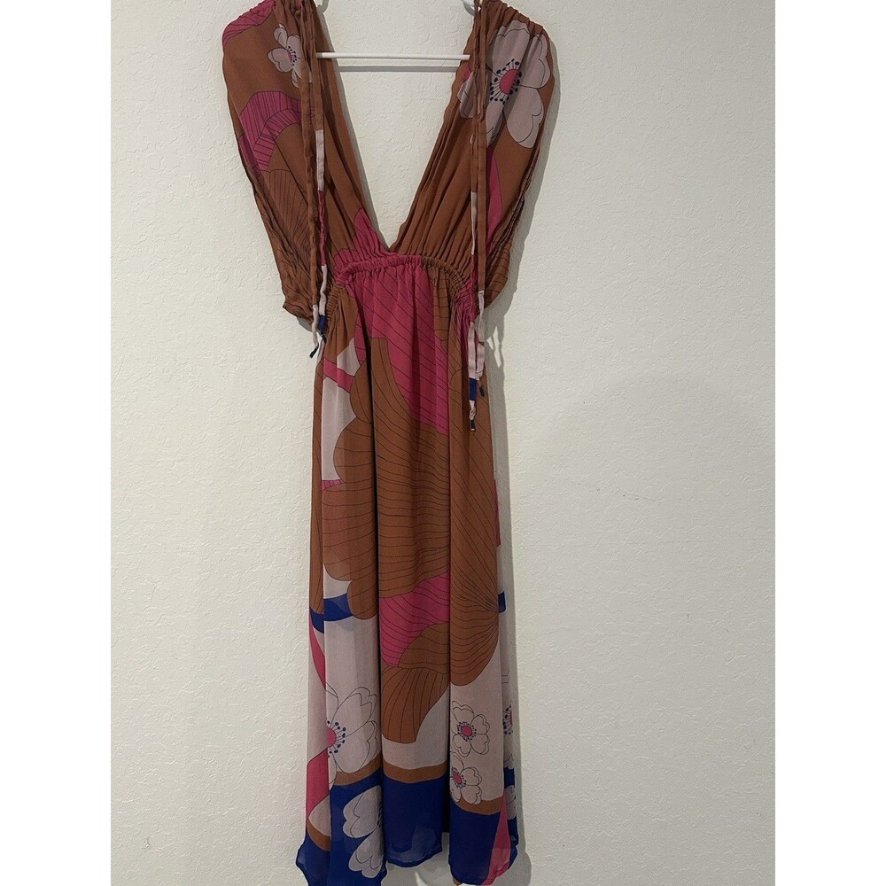 A Peace Treaty Women's Jumpsuit Chiffon Sleeveless V Neck Xs/s - Picture 3 of 16